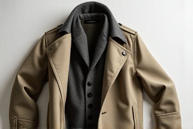 Stylish layered outfit for different seasons.